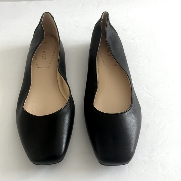 Nine West Womens WNALENA Ballet Flat Black Leather Shoes Size 8.5 NEW - Picture 7 of 10